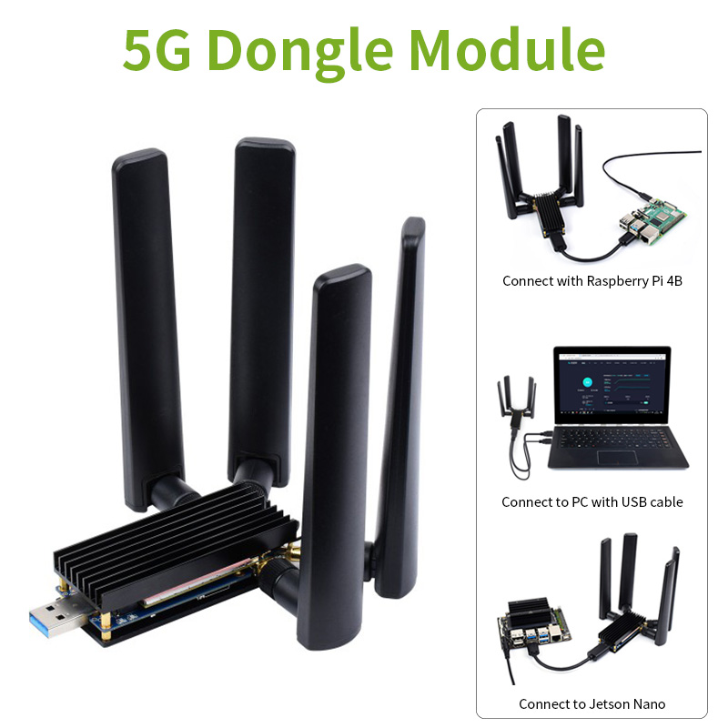 Pi 4 Case - 5G Dongle Module USB 3.1 to