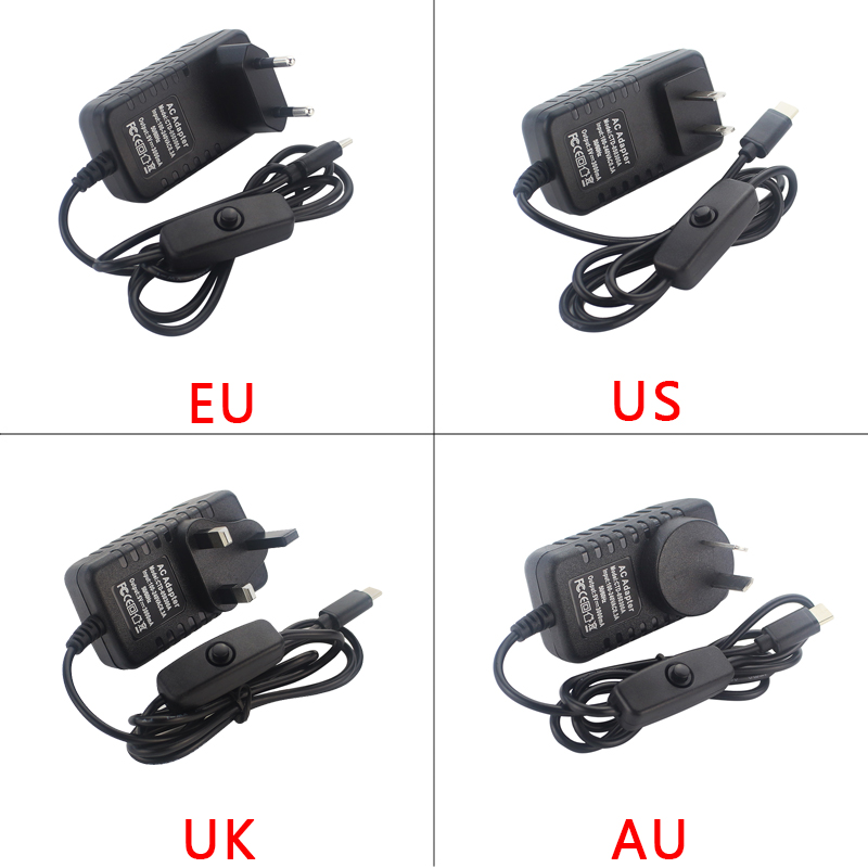 5V 3A Raspberry Pi 4 Power Sup - огляд і ціна Pi Power Supply