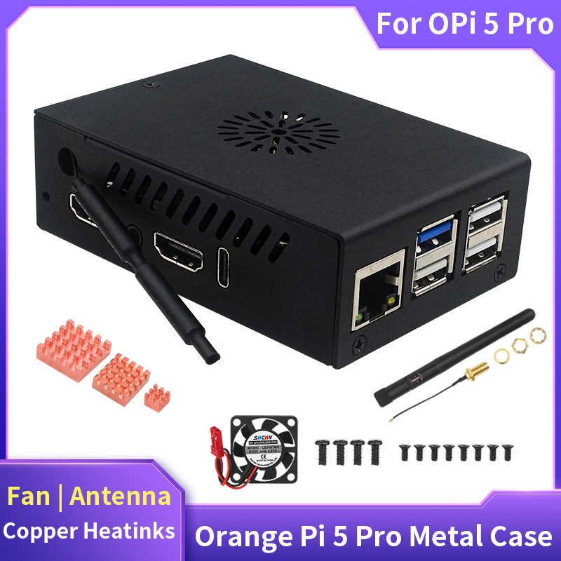 Orange Pi 5 Pro Case Metal She - огляд і ціна Pi 5 Case