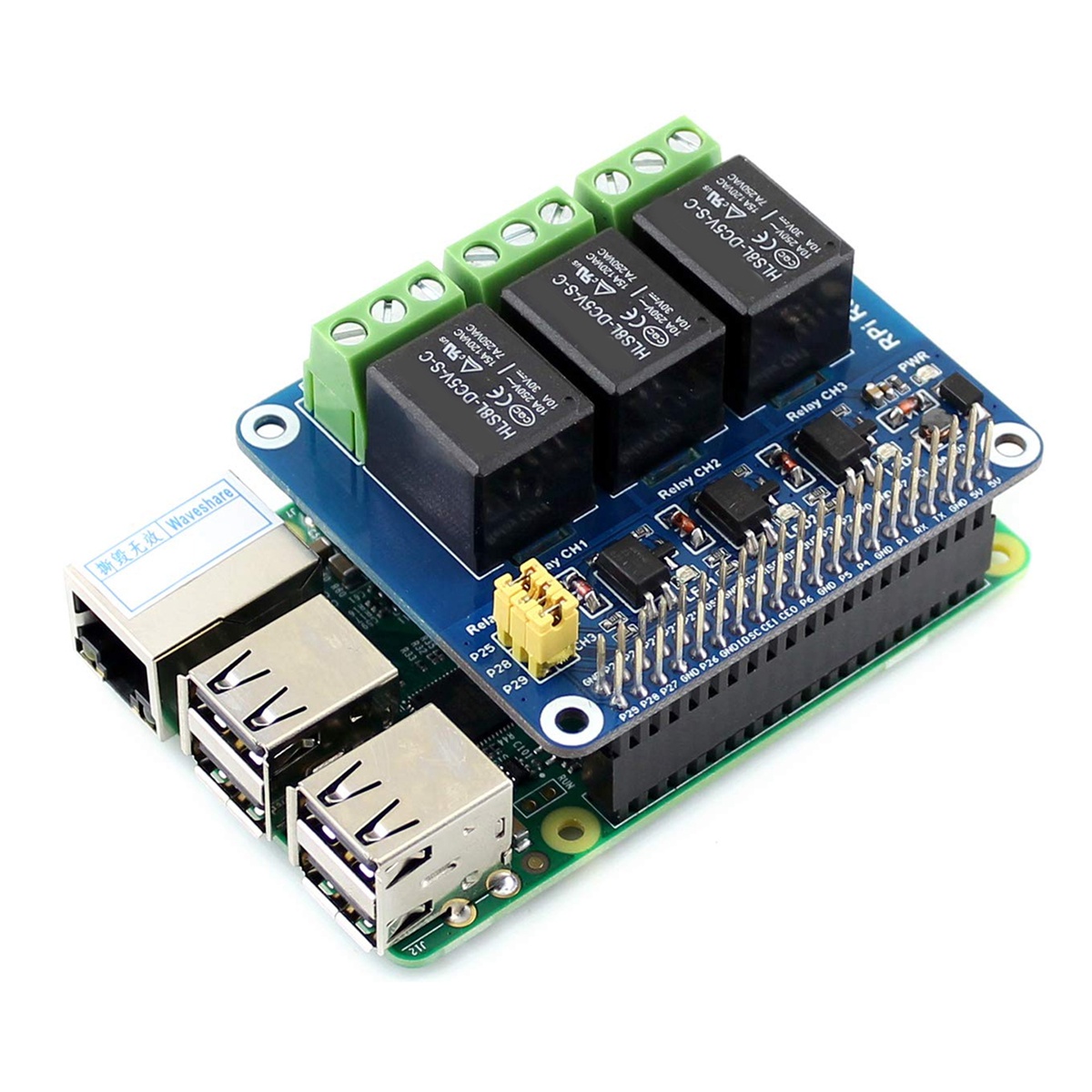 Waveshare 5V 3-Channel Relay M - огляд і ціна Raspberry Pi Kit