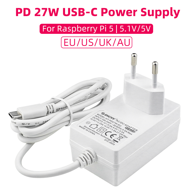 Raspberry Pi 5 5.1V 5A Power S - огляд і ціна Pi Power Supply