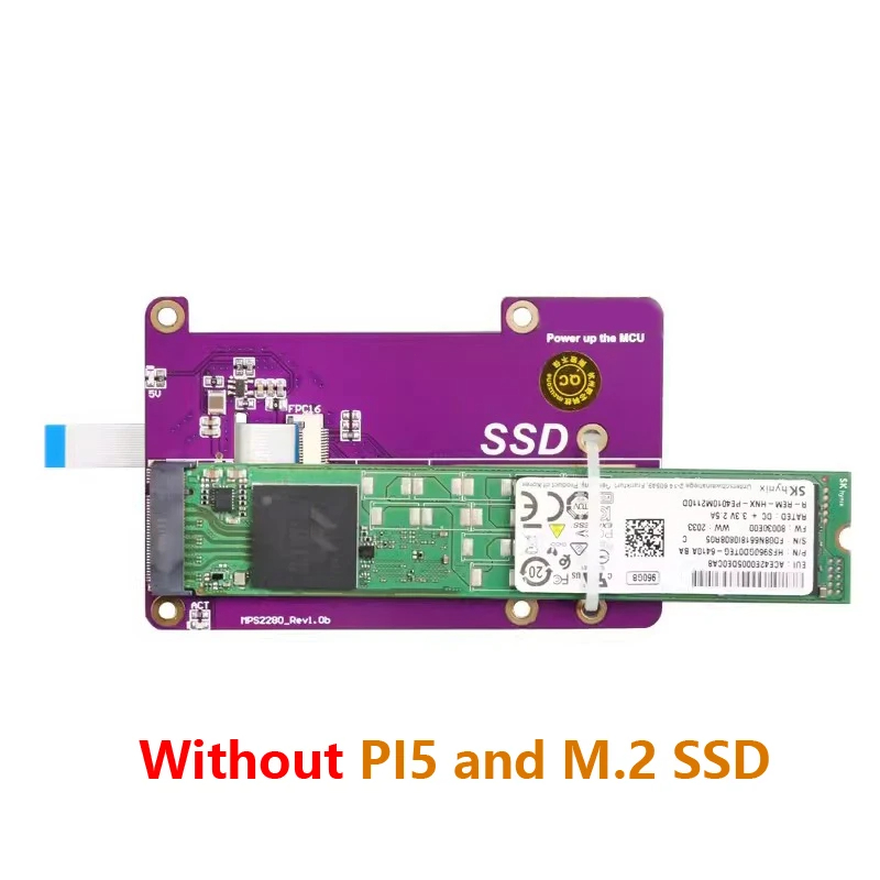 Raspberry Pi 5 PCIe to M.2 NVM - огляд і ціна Pi 5 Case