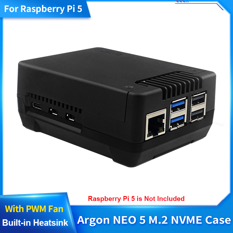 Argon NEO 5 M.2 NVME PCIE Case - огляд і ціна Pi 5 Case